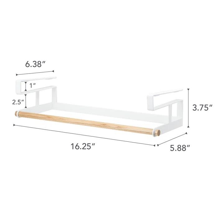 Yamazaki Home Yamazaki Home Countertop Spice Caddy, Storage and Organizer Rack, Steel, Anti-Slip Rubber Feet