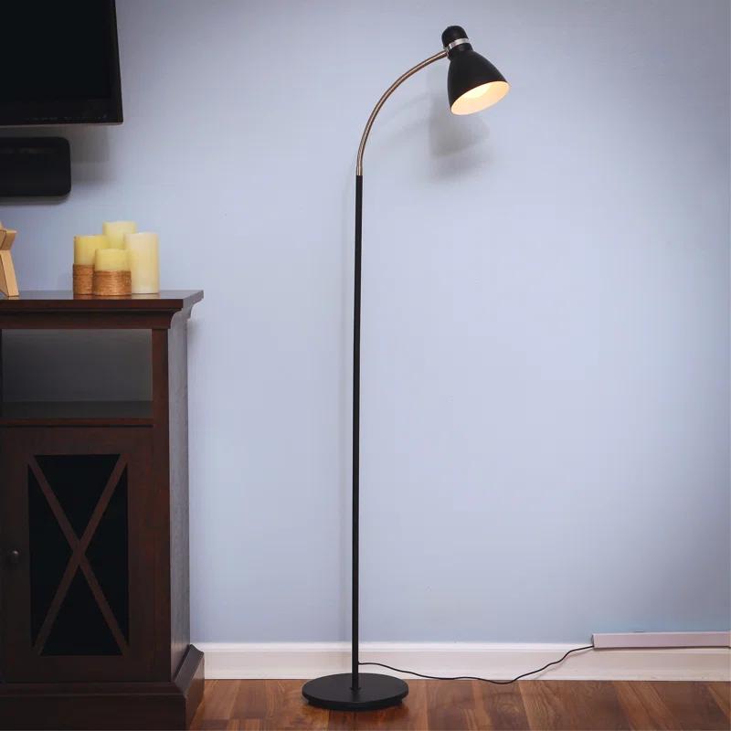 Brightech Avery 62.5 in. Modern LED Standing Floor Lamp with Metal Cone Shade and 3-Way Dimming Light