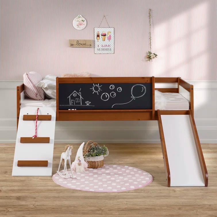 Twin Solid Wood Platform Loft Bed by Donco Kids