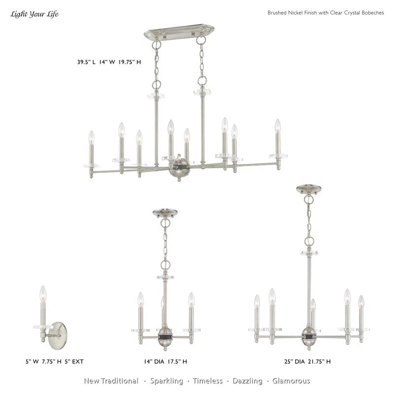 Willa Arlo™ Interiors Christofer 8 - Light Dimmable Transitional Linear Chandelier