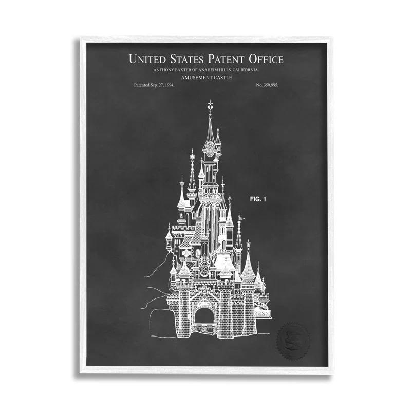 Stupell Industries " Detailed Castle Diagram Chart " by Karl Hronek