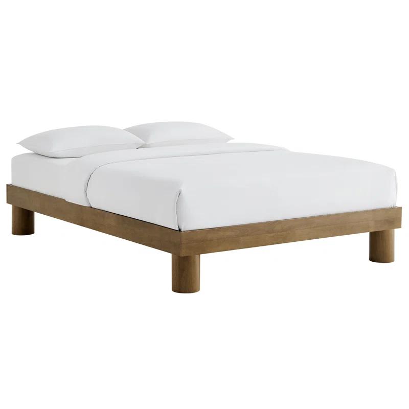 Modway Runa Wood Platform Bed In French Oak