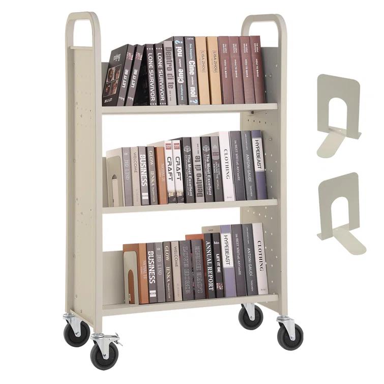 Stellweilan Tessberg 49.2'' H Book Cart with Wheels