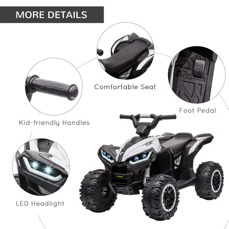 Aosom 12 Volt 1 Seater All-Terrain Vehicles Battery Powered Ride On