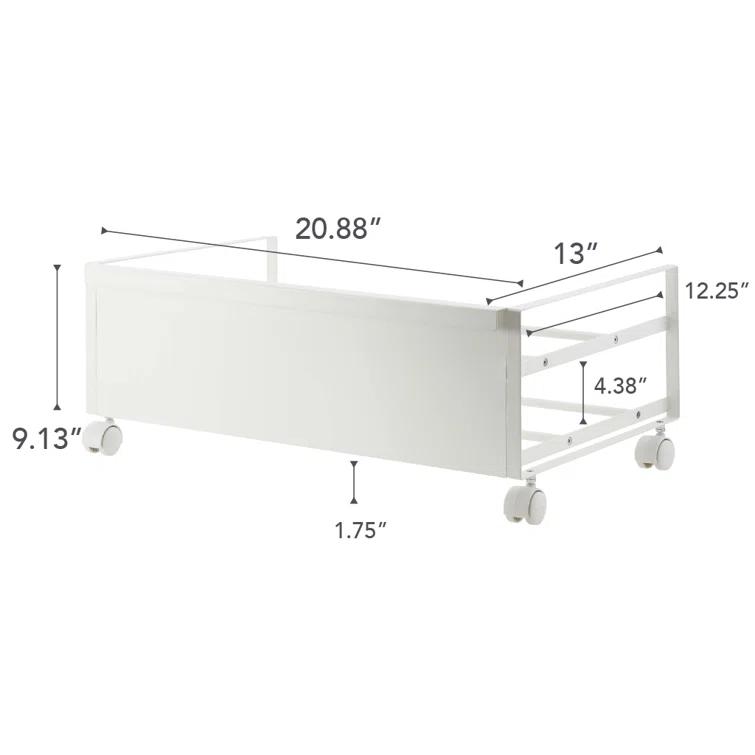 Yamazaki Home Rolling Shoe Rack, Steel, Holds 4 shoes, 6 heels, Wheels