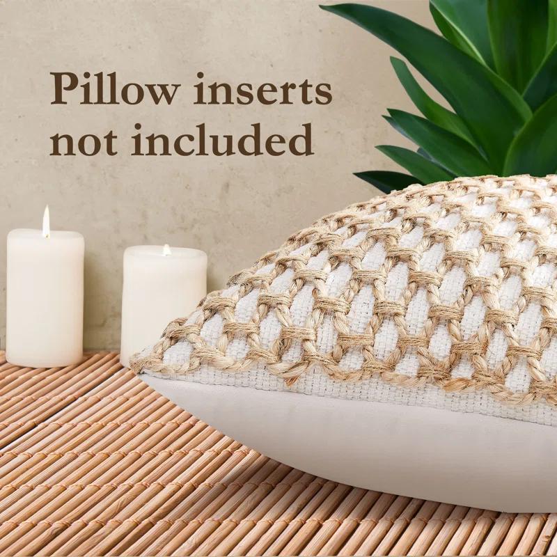 Boho Living Boho Living Jada Decorative Pillow Collection Living Cotton Blend Square Throw Pillow Cover (Set of 2)