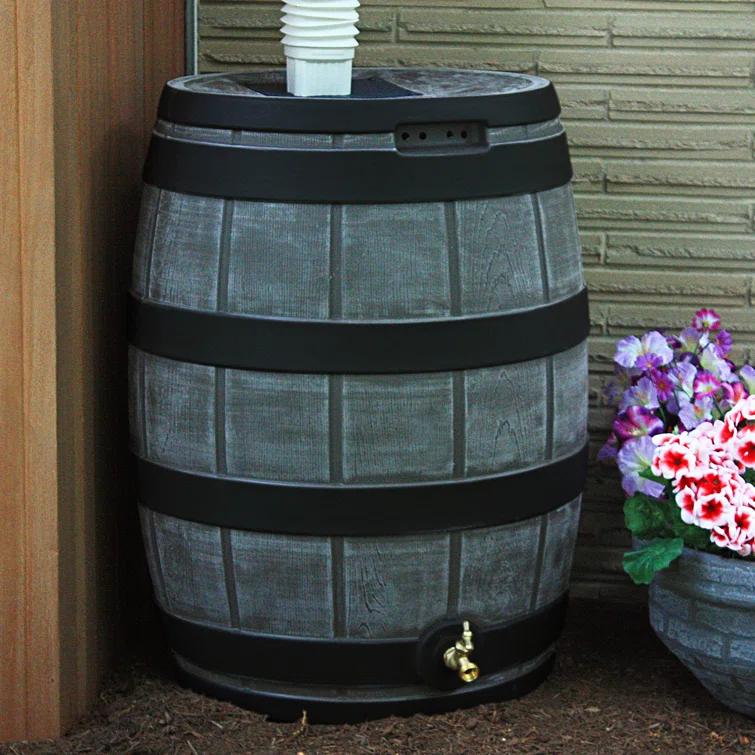 Good Ideas Good Ideas Rain Wizard Whiskey Style Rain Barrel with Overflow and Spigot