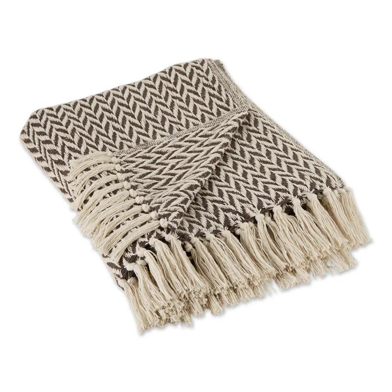Design Imports Hand Woven Throw Blanket