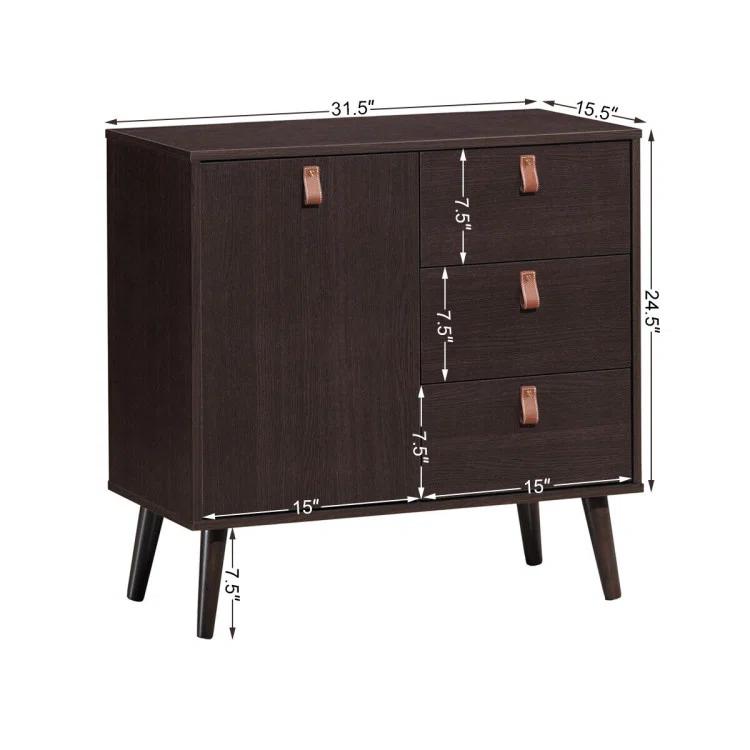 George Oliver 3-drawer Sideboard Storage Display Cabinet