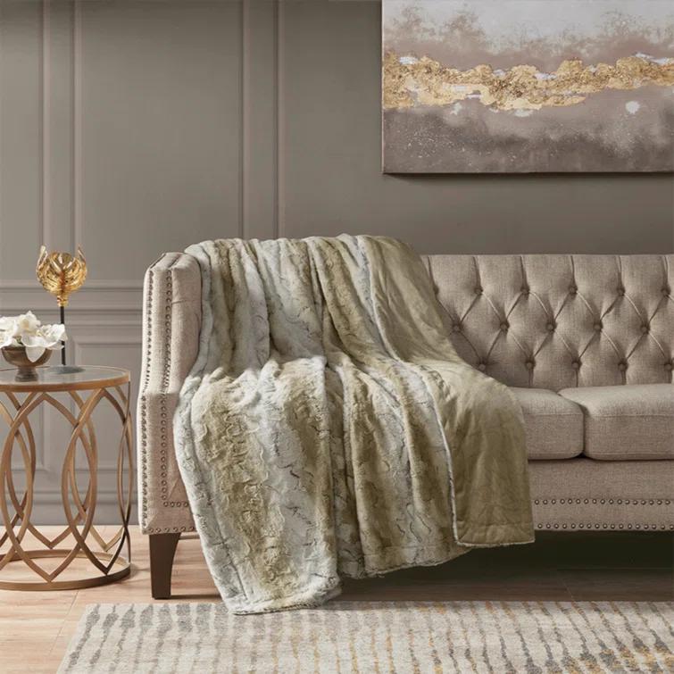 Madison Park Zuri Oversized Faux Fur Throw