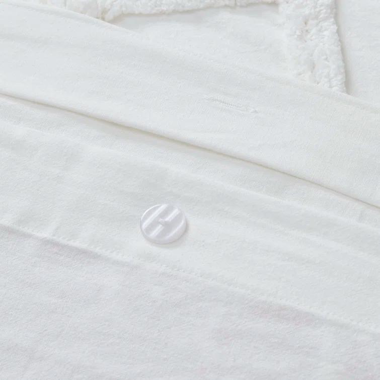 INK+IVY Mila Cotton Duvet Cover Set with Chenille Tufting