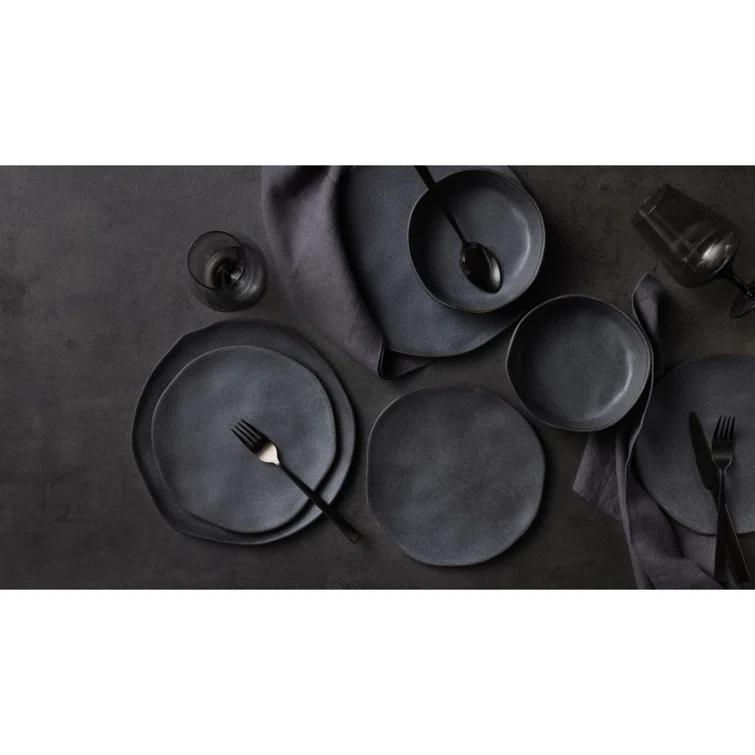 Stone by Mercer Project Hekonda Debossed 32-Piece Dinnerware Set Stoneware