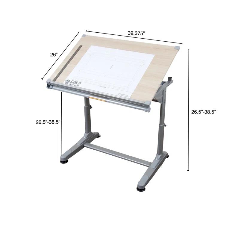 Inbox Zero Vevey Adjustable Metal Base Standing Desk