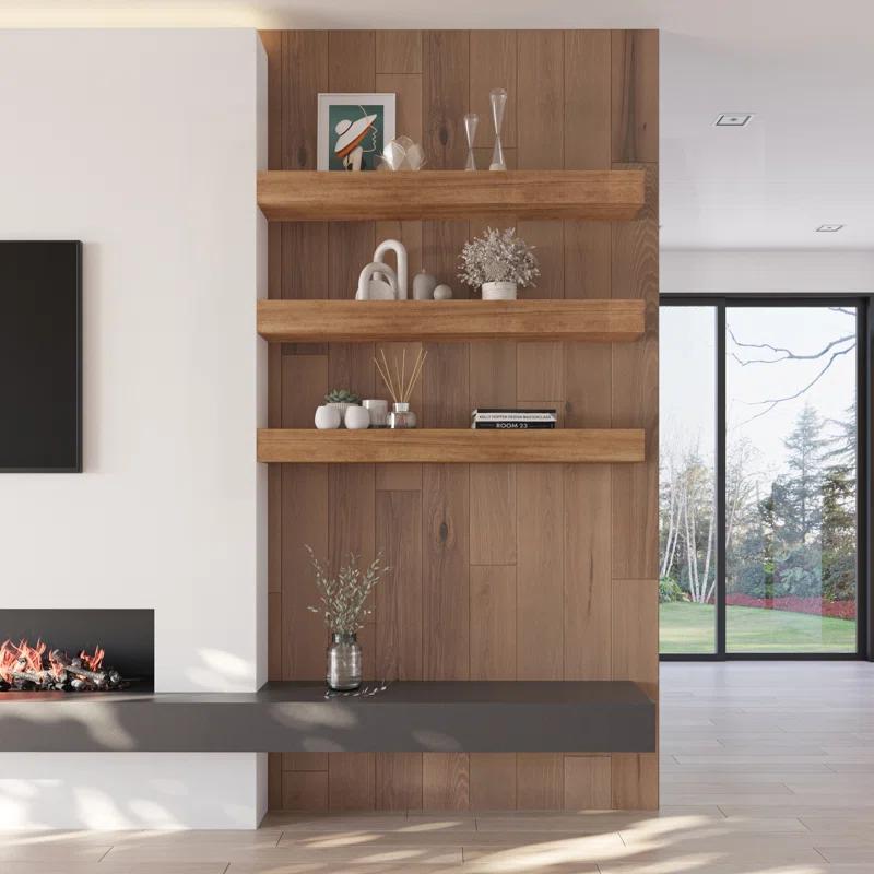 Dogberry Collections Modern Farmhouse Fireplace Shelf Mantel