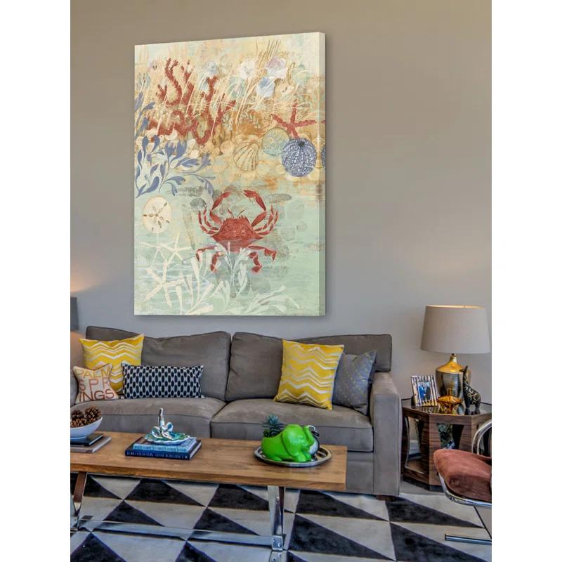 Highland Dunes " Coastal Floral Frenzy IV Premium " by Alan Hopfensperger