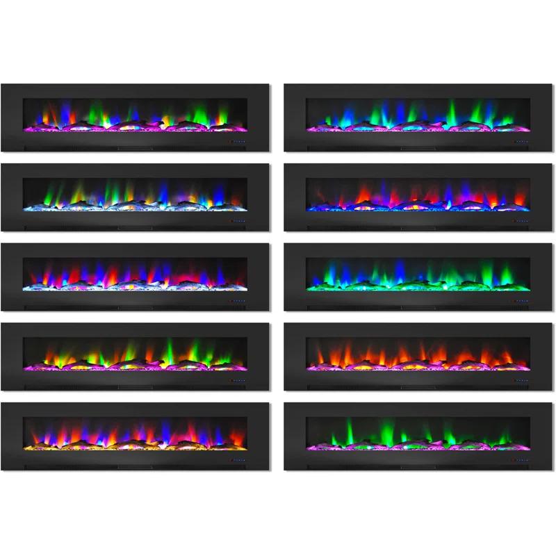 Cambridge Cambridge Wall Mount Electric Fireplace Heater with Remote Control for Indoor Use in Living Room, Bedroom, Home Office