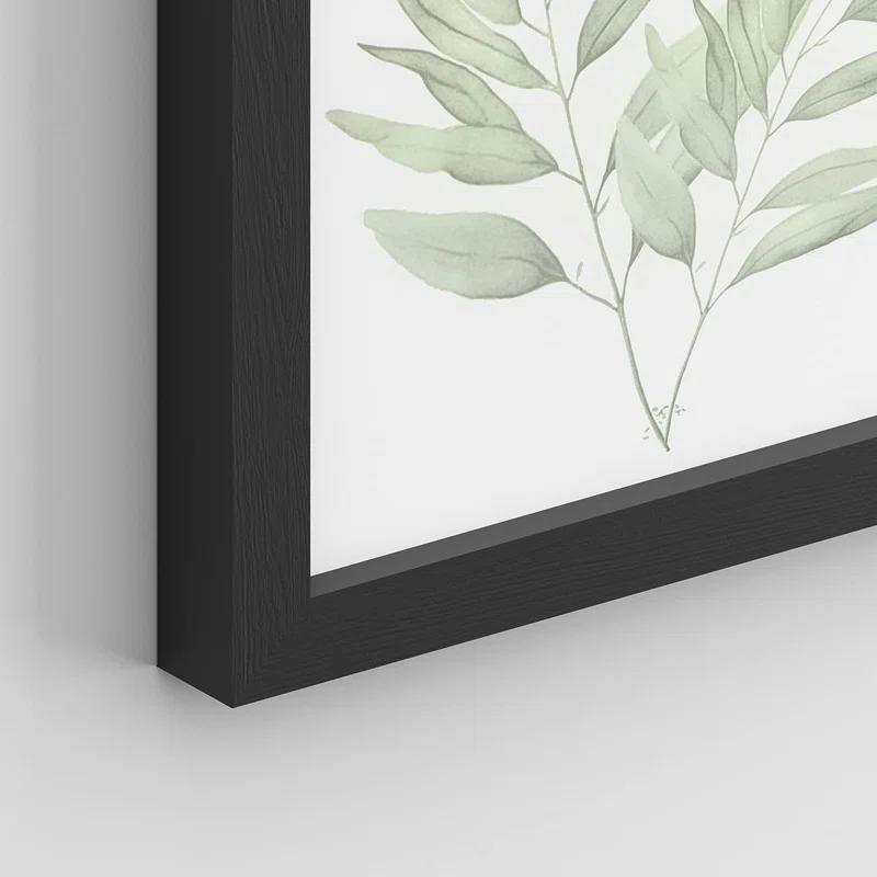 IDEA4WALL Minimal Botanical " IDEA4WALL Framed Pastel Watercolor Green Leaves Wall Art, Set Of 4 Nature Wilderness Wall Decor Prints, Botanical Floral Wall Decor For Living Room, Bedroom " 4 - Pieces