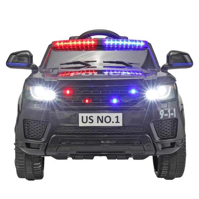 Allied Plush Inc 12V Kids Ride on Car, Electric Police Cars with Remote Control