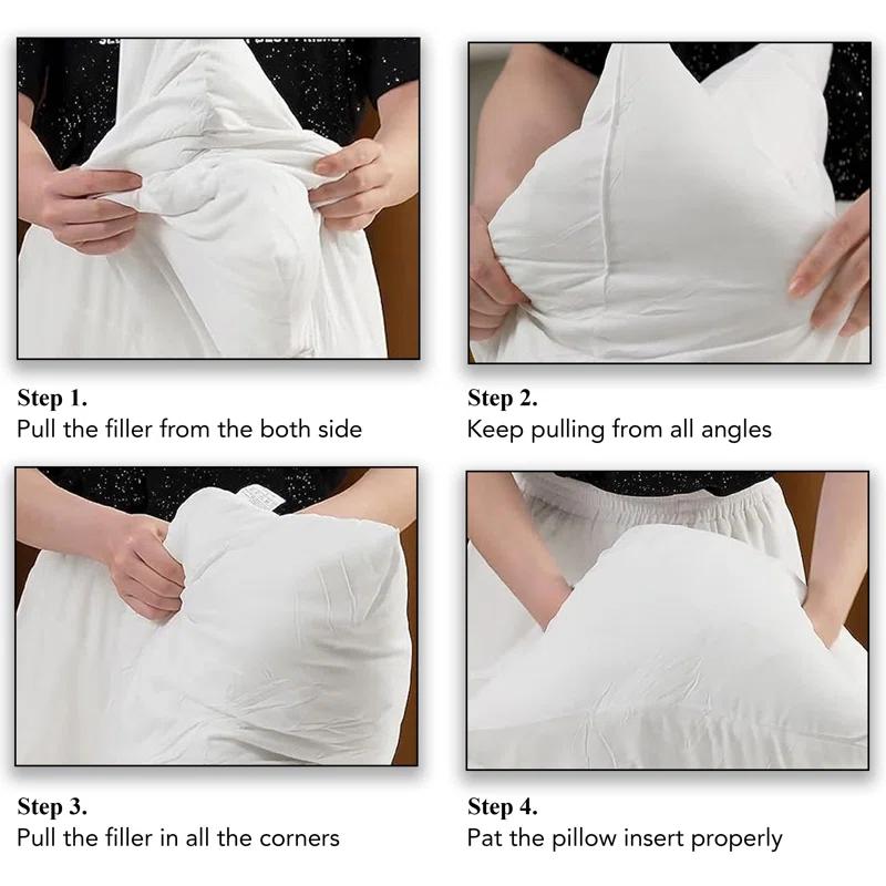 Throw Pillow Insert Down Feather Filled (Set of 2)