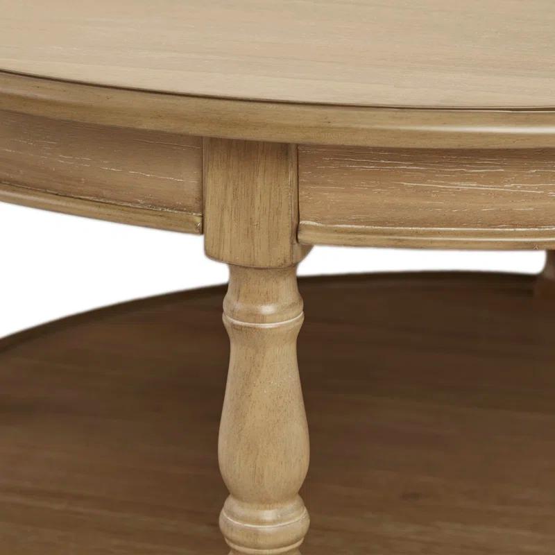 Martha Stewart Belden Round Coffee Table on Hidden Casters