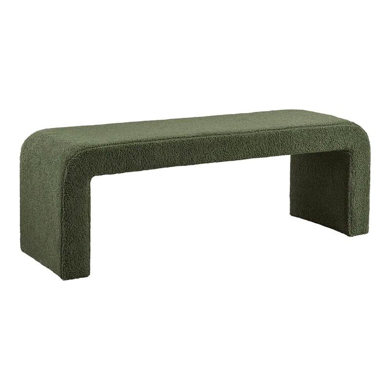 Everly Quinn Steve Boucle Waterfall Bench