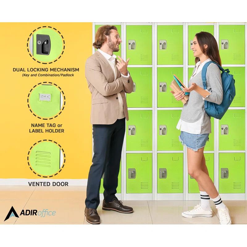 12'' Wide Steel 4-Tier School and Gym Locker