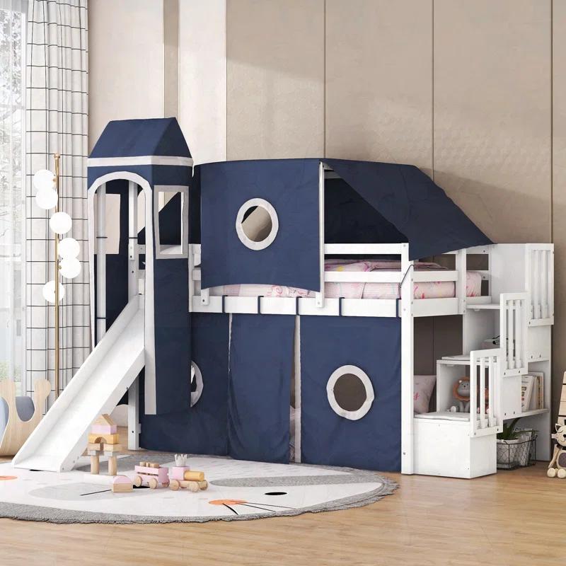 Harper Orchard Loft Bed with Tent and Tower -