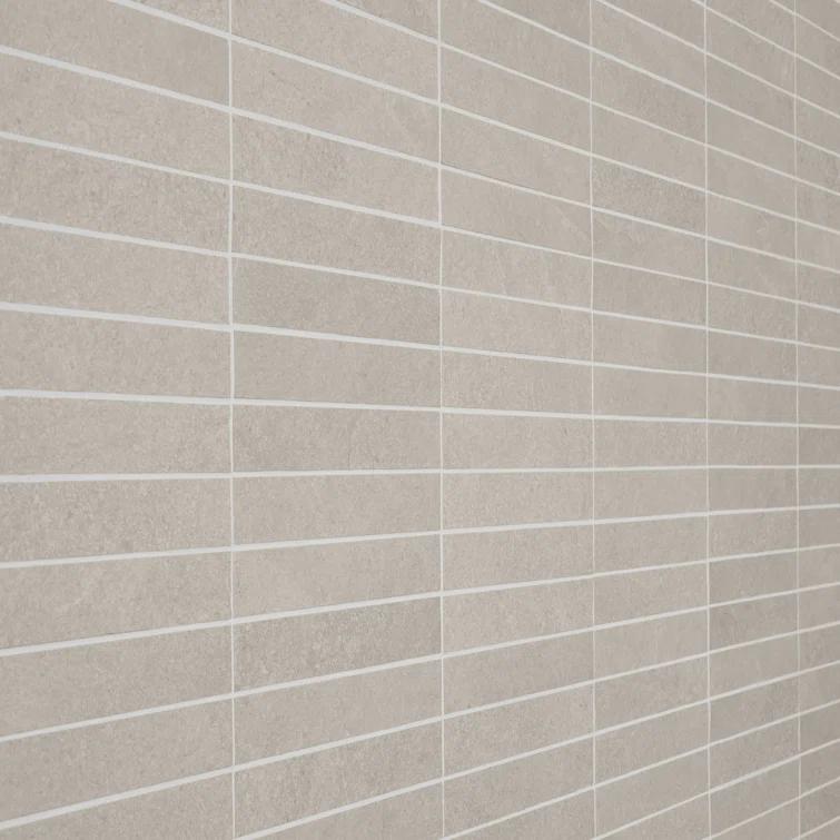 Bond Tile Monolith 11.81 In. X 11.81 In. Stacked Matte Porcelain Mosaic Floor And Wall Tile (5.76 Sq. Ft. / Case)