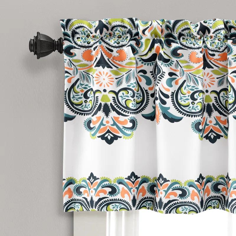 Lush Decor Clara Damask Tailored 52'' W Window Valance