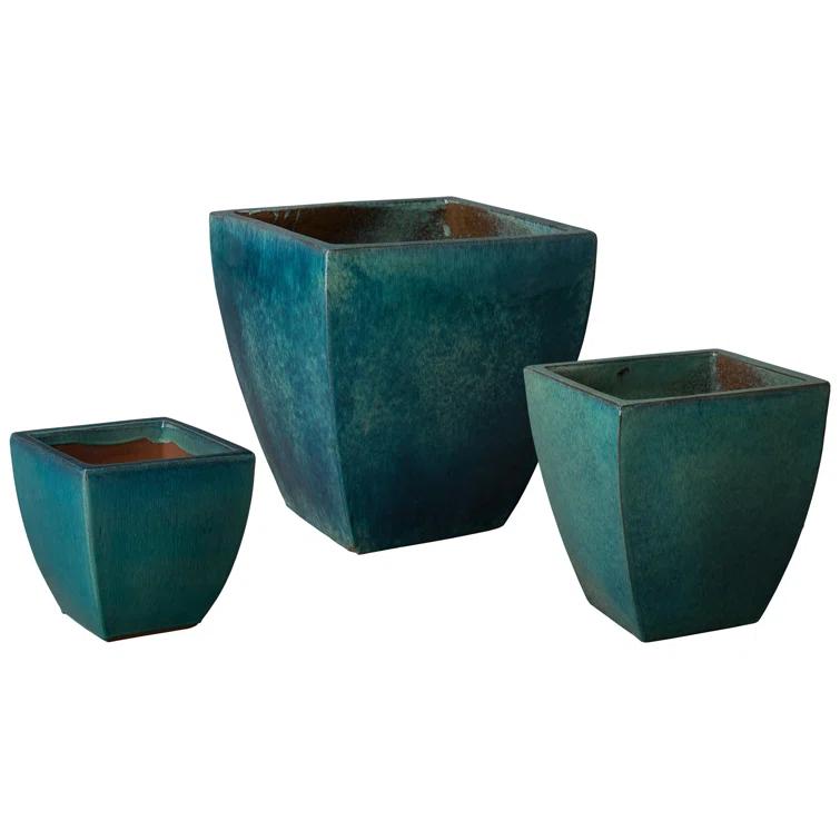 Emissary Lok Planter 15" x 17" - Teal