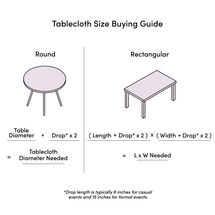 Lann's Linens Solid Color Rectangular Tablecloth