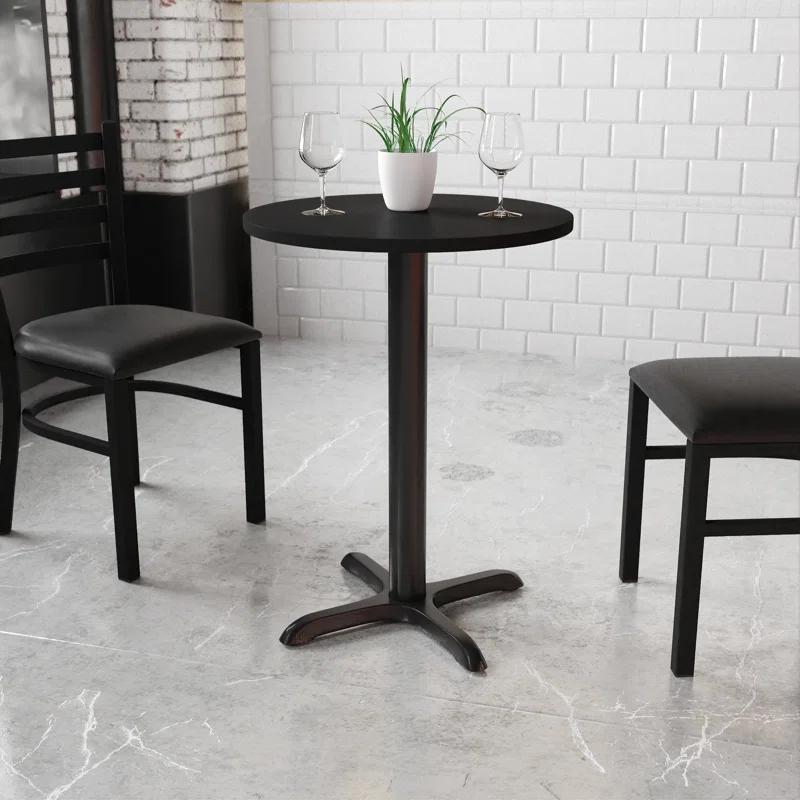 Flash Furniture Carrus Round Laminate Table Top with Height Table Base