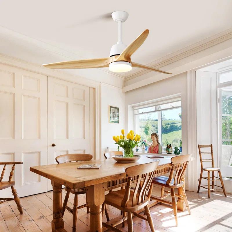 Home Decor 56 Inch Ceiling Fan Light With 6 Speed Remote Energy-saving DC Motor Bedroom Ceiling Fan