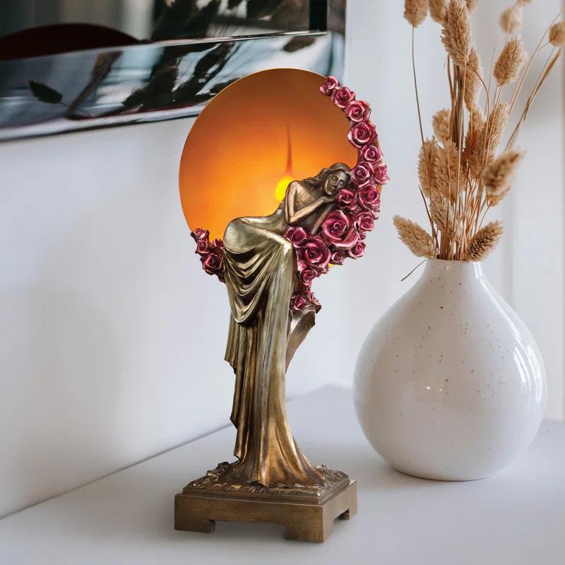 Design Toscano Elegant Slumber Art Deco Illuminated Sculpture