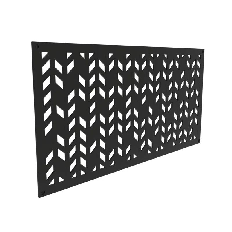 Barrette Outdoor Living 2 ft. x 4 ft. Aztek Black Decorative Screen Panel