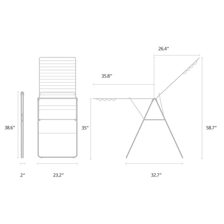 Brabantia Brabantia HangOn Foldable Clothes Drying Rack - 82 Feet (25m)