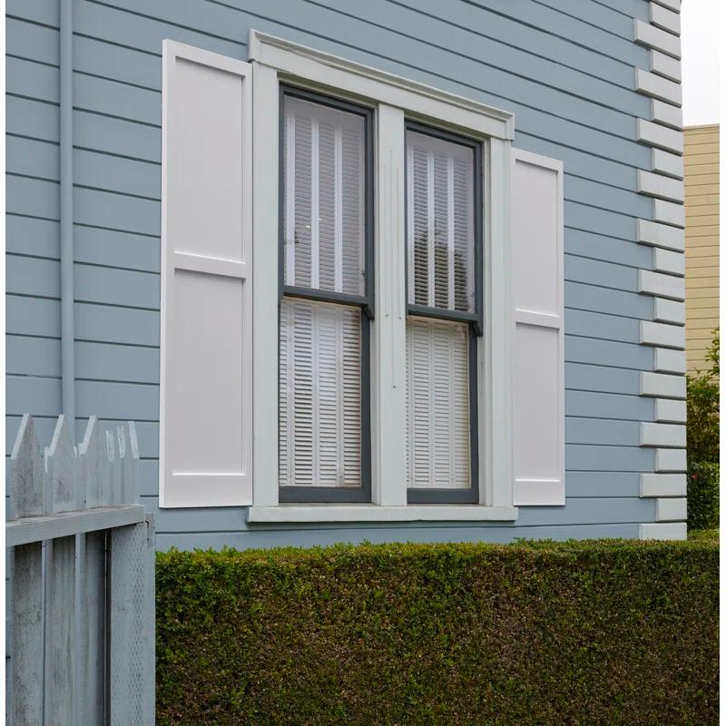 LTL Home Products Pinecroft Raised Panel Wood Exterior Shutters (Set of 2)