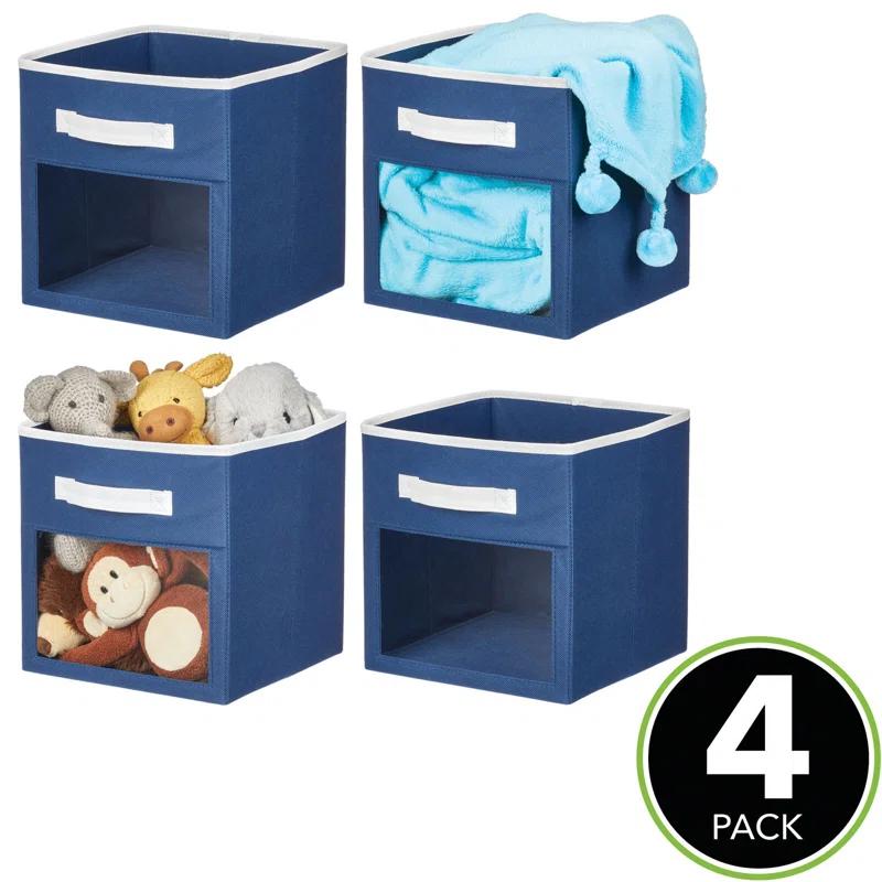 mDesign mDesign Fabric Baby Nursery Storage Cube with Front Window