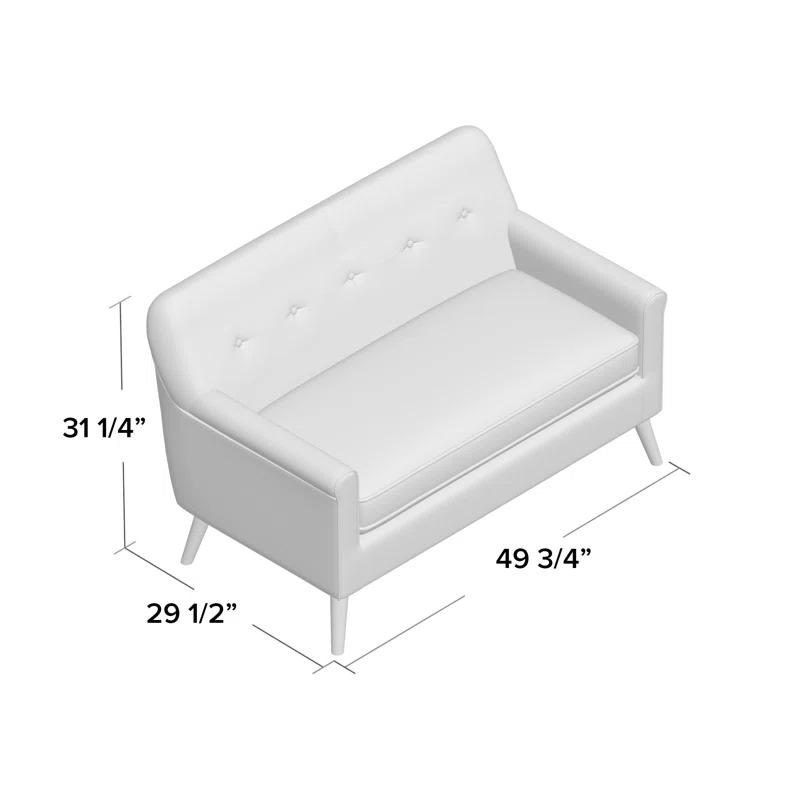 George Oliver Deby 49.75'' Upholstered Loveseat