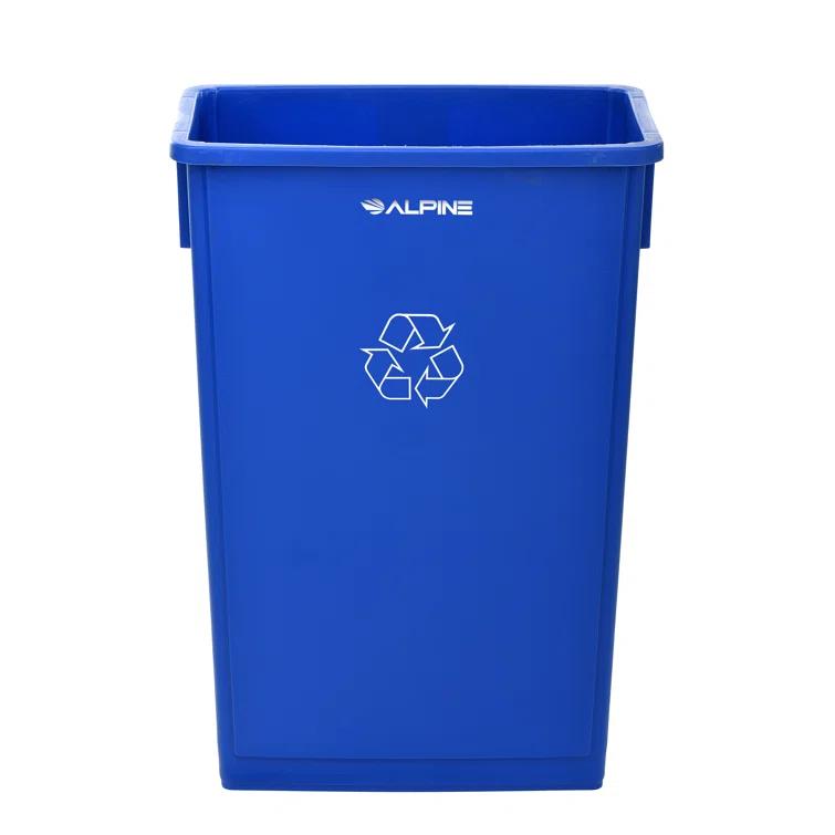 Alpine Industries 23 Gallon Trash Can Recycle Bin and Drop Slot Lid