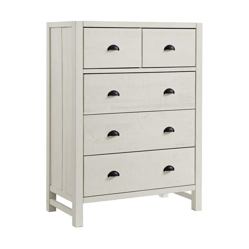 Alaterre Arden 36" W Bohemian Style Rectangular Chest With 5 Drawers, With Hidden Fasteners