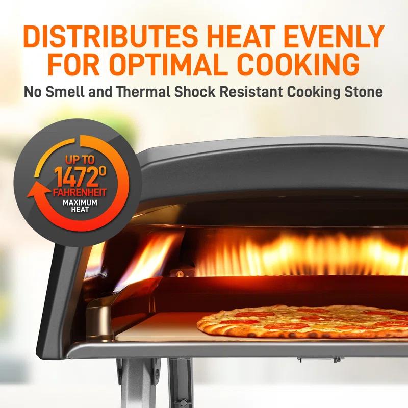 NutriChef Non-Stick Aluminum 12.8'' Pizza Stone