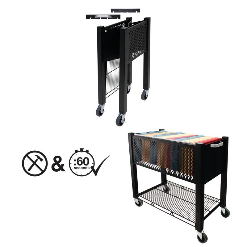 File Cart with Wheels