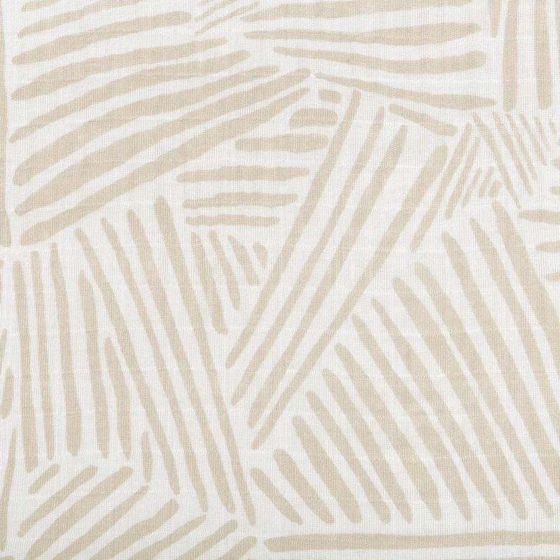 Oat Stripe Crib Sheet In Muslin Cotton