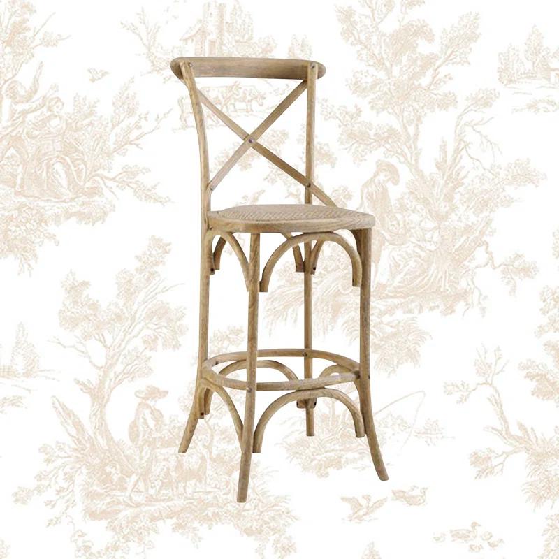 Modway Modway The Gray Barn Hidden Hill Elm Wood Barstool