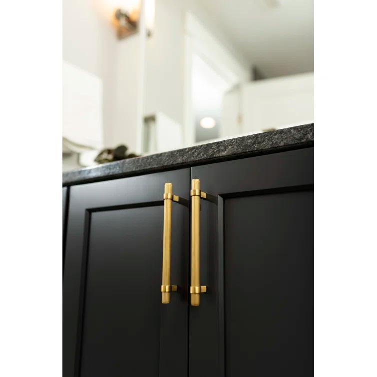 Sinclaire Brushed Golden Brass Bar Pull with Mounting Hardware