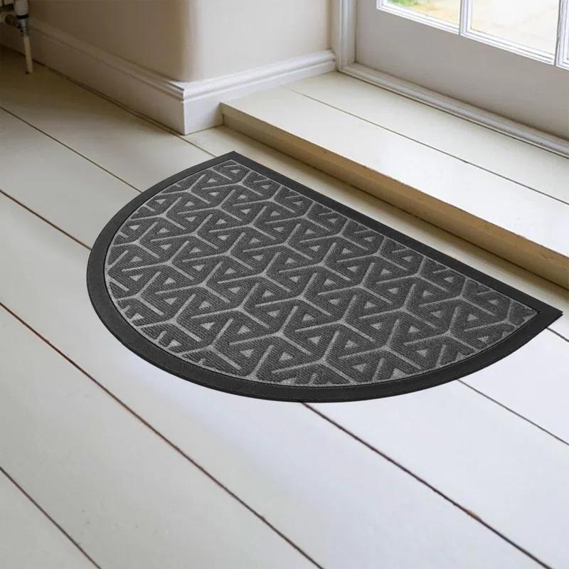 Evideco Outdoor Mat Wilson Half Round Front 30 in. x 18 in. Non-Slip Door Mat