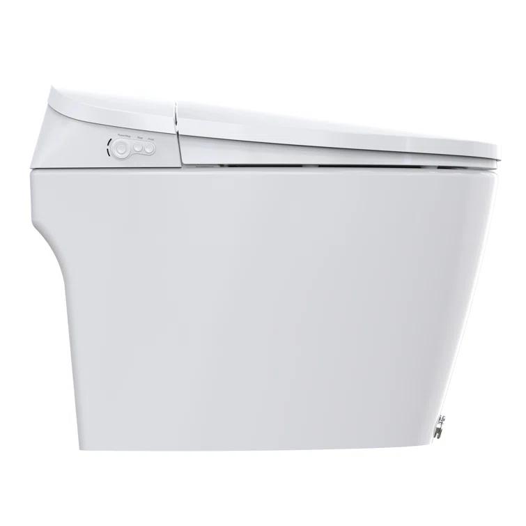 Bio Bidet by BEMIS Discovery DLX Smart Bidet Toilet, Tankless, Auto Open and Close with Kick Flush, Self Cleaning Discovery DLX