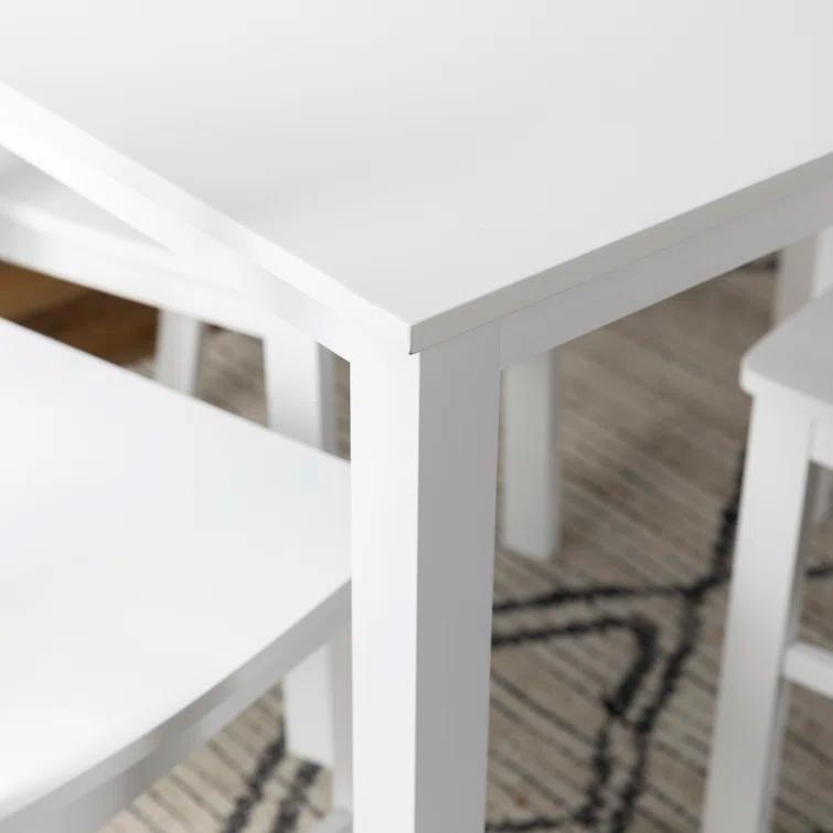 Gracie Oaks 5 - Piece Dining Set with X-Back Chairs