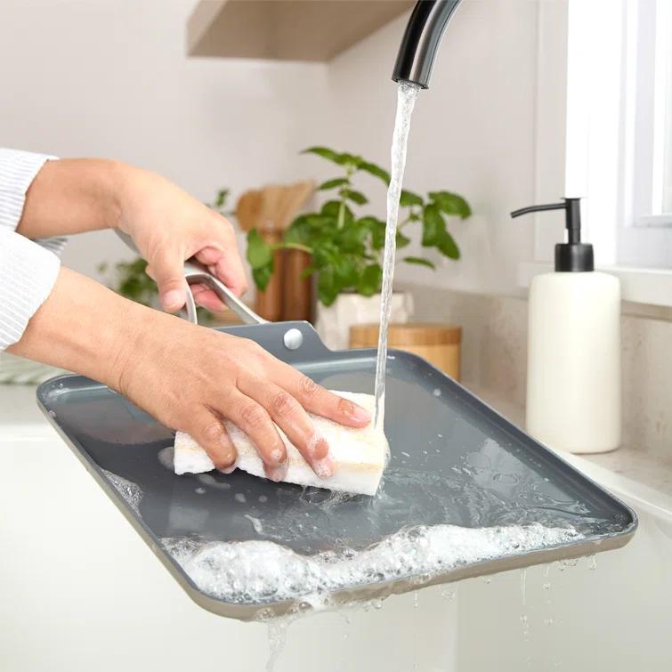 Calphalon Calphalon  Premier Ceramic Nonstick 11" Square Griddle, Mushroom Gray